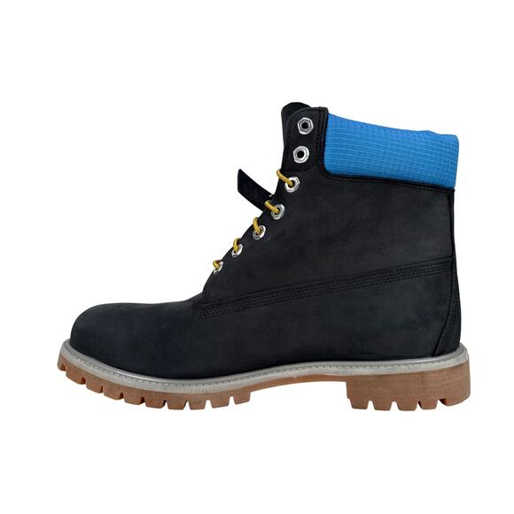 Timberland Premium 6 Inch Boots Mens 13 Black Nubuck Leather WP Blue Collar main image 9